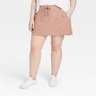 Women's Plus Size Stretch Woven Skorts - All In Motion Taupe