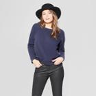 Women's Crew Neck Sweatshirt - Universal Thread Navy (blue)