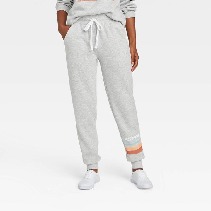 Zoe+liv Women's Aspen Graphic Jogger Pants - Gray