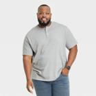 Men's Big & Tall Standard Fit Short Sleeve Henley Shirt - Goodfellow & Co Oatmeal