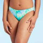 Women's High Leg Extra Cheeky Bikini Bottom - Shade & Shore Blue Tie-dye Xs, Women's,