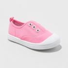 Toddler Girls' Alivia Canvas Slip On Sneakers - Cat & Jack Pink