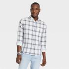Men's Plaid Standard Fit Long Sleeve Button-down Shirt - Goodfellow & Co Navy Blue/plaid