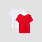 Toddler Boys' Adaptive 2pk Short Sleeve T-shirt - Cat & Jack White/red