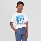 Boys' Short Sleeve Palm Tree T-shirt - Art Class White