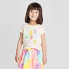 Petitetoddler Girls' Short Sleeve Numbers Graphic T-shirt - Cat & Jack Cream 12m, Toddler Girl's, Beige
