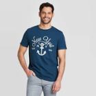 Men's Standard Fit Short Sleeve Crew Neck New York Graphic T-shirt - Goodfellow & Co Blue S, Men's,
