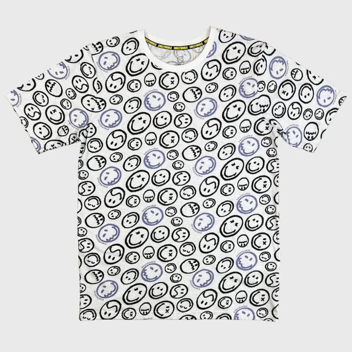 Smileyworld Men's Smiley Positivity Short Sleeve Graphic T-shirt - White