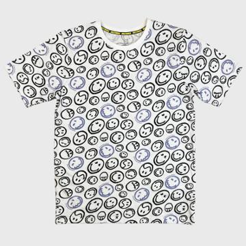 Smileyworld Men's Smiley Positivity Short Sleeve Graphic T-shirt - White