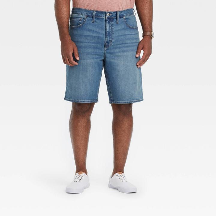 Men's Big & Tall 10.5 Jean Shorts - Goodfellow & Co Dark Blue