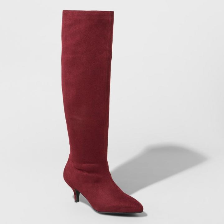 Women's Latia Kitten Sock Boots - A New Day Purple