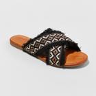 Women's Jupiter Cross Band Slide Sandals - Universal Thread Black