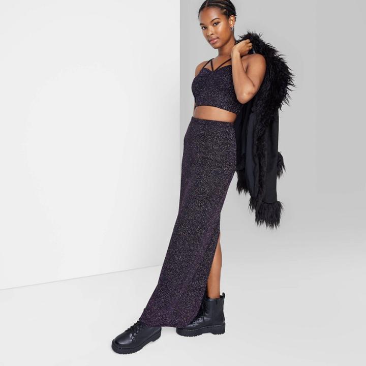 Women's Midi Skirt - Wild Fable Black
