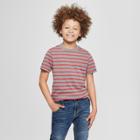 Boys' Short Sleeve Stripe T-shirt - Cat & Jack Red/gray