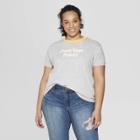 Women's Plus Size Short Sleeve Own Your Power Graphic T-shirt - Freeze (juniors') - Gray