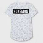 Boys' Pokemon All Over Print Short Sleeve Graphic T-shirt - White