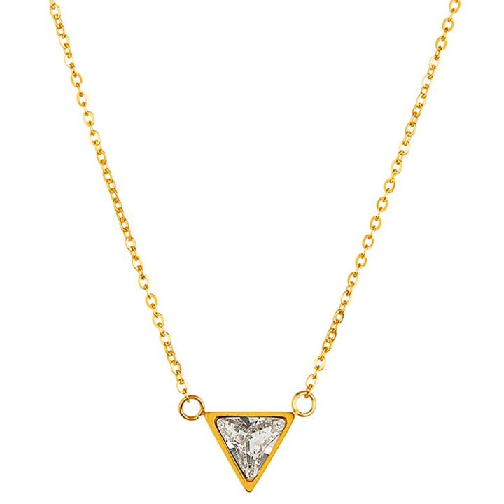 Target Elya Triangle Cut Chain Necklace With Cubic Zirconia - Gold