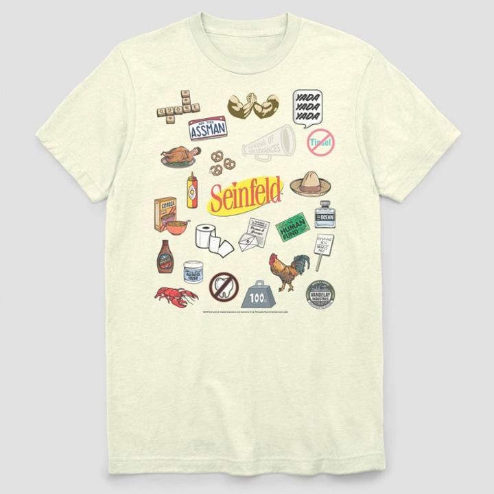 Men's Fox Seinfeld Item Jumble Short Sleeve Graphic T-shirt - White