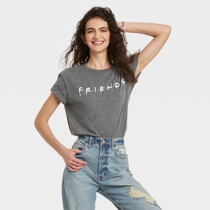 Women's Friends Logo Short Sleeve Graphic T-shirt - Gray