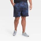 Men's Big & Tall Camo Print Training Shorts - All In Motion Navy Xxxl, Blue