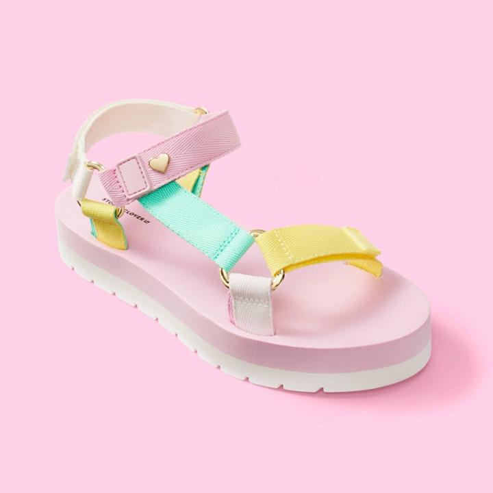 Women's Sport Sandals - Stoney Clover Lane X Target Light Pink/light Green/light Yellow