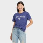 Modern Lux Women's Dog Mom Short Sleeve Graphic T-shirt - Navy