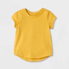 Toddler Girls' Solid Knit Short Sleeve T-shirt - Cat & Jack Yellow