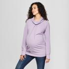 Maternity Cowl Neck Sweatshirt - Isabel Maternity By Ingrid & Isabel Lavender (purple)