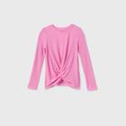 Girls' Long Sleeve Ribbed Cozy Pullover - Cat & Jack Pink