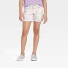 Girls' High-rise Tie-dye Cutoff Jean Shorts - Cat & Jack Xs, Multicolor Rainbow
