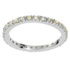 Journee Collection 1/4 Ct. T.w. Round-cut Cz Eternity Prong-set Ring In Sterling Silver - Yellow,