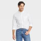 Men's Floral Print Slim Fit Long Sleeve Button-down Shirt - Goodfellow & Co White/floral