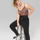 Women's Plus Size High-rise Corset Front Skinny Jeans - Wild Fable Black Wash