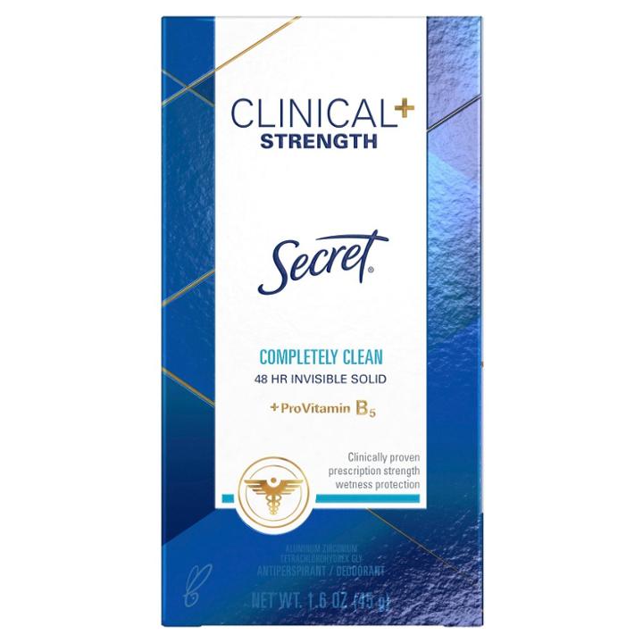 Secret Clinical Strength Antiperspirant & Deodorant For Women Invisible Solid Completely Clean