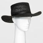 Women's Straw Boater Hat - Universal Thread Black