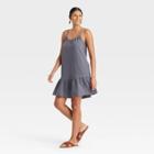 Women's Sleeveless Tiered Gauze Dress - Universal Thread Gray