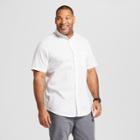 Men's Big & Tall Short Sleeve Soft Wash Standard Fit Button-down Shirt - Goodfellow & Co White