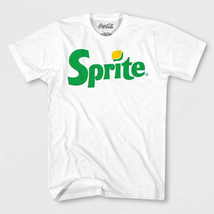 Men's Short Sleeve Coca-cola Sprite Crew T-shirt - White