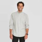 Men's Standard Fit Long Sleeve Poplin Button-down Shirt - Goodfellow & Co Gray