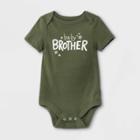 Baby Boys' Baby Brother' Short Sleeve Bodysuit - Cat & Jack Olive Green