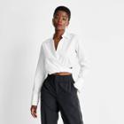 Women's Long Sleeve Crop Blouse - Future Collective With Kahlana Barfield Brown White Xxs