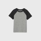Toddler Boys' Short Sleeve Crew Neck T-shirt - Cat & Jack Gray/black