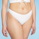 Women's Scoop Front Ultra High Leg Cheeky Bikini Bottom - Wild Fable White