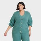 Women's Plus Size Cardigan - Ava & Viv Green X