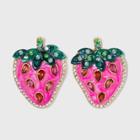 Sugarfix By Baublebar Crystal Strawberry Drop Earrings - Pink