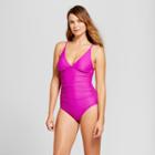 Women's Braided Strappy Back One Piece - Merona Exciting Purple