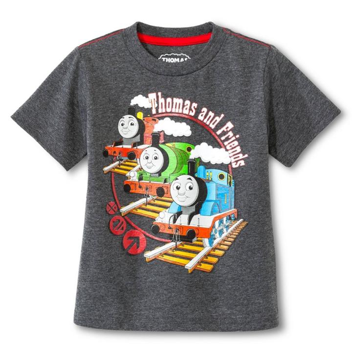 Hit Entertainment Petitetoddler Boys' Thomas & Friends Short Sleeve T-shirt - Charcoal Heather 5t, Boy's, Gray