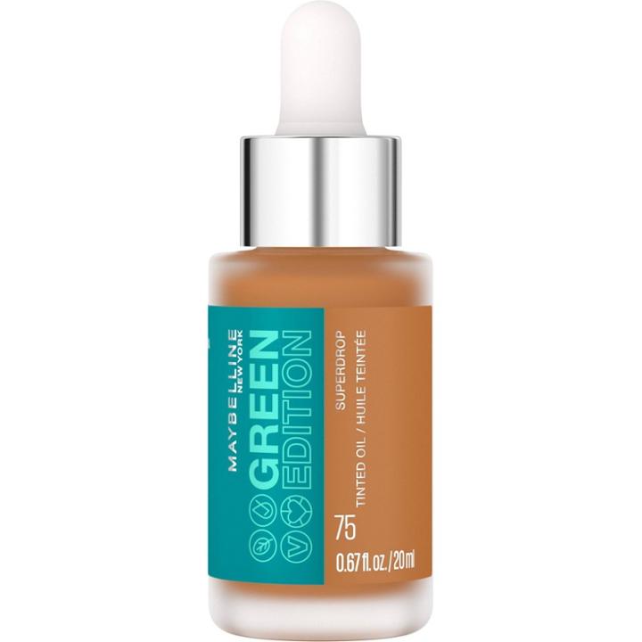 Maybelline Green Edition Superdrop Tinted Oil Makeup, Adjustable Coverage Foundation - 75