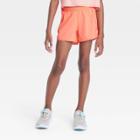 Girls' Run Shorts - All In Motion Coral Orange