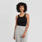 Women's Regular Fit Scoop Neck Any Day Tank Top - A New Day Black S, Women's,